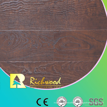 Comercial 12.3mm gravado Hickory encerado afiou o assoalho de Lamiante